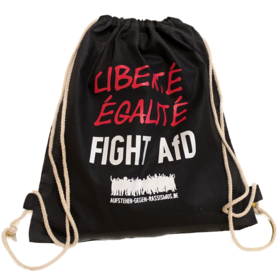 Rucksack "Liberté - Egalité - Fight AfD"