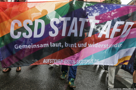 Banner "CSD statt AfD"