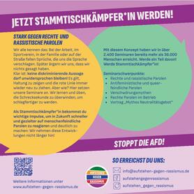 Flyer Stammtischkämpfer*innen-Seminare