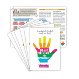 Flyer M "Die AfD: Eine Gefahr für Beschäftigte"