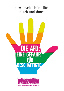 Flyer "Die AfD: Eine Gefahr für Beschäftigte"