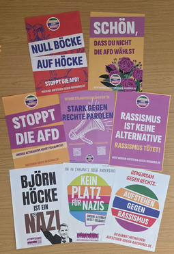 Plakate (A3) gegen die AfD - verschiedene Motive